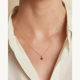 Rose Cut Diamond Cluster Pendant in 14k Yellow Gold