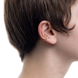 DROSERA Single Diamond Ear Cuff in 10k Yellow Gold