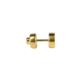 Black Diamond Fragment Post Earrings in 18k Gold Electroplated Silver