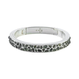 Mega Pavé Sistema Bracelet with Green Sapphires in Polished Silver