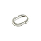 Deco Hoop Earrings in Matte Silver