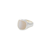 EQUINOX Pyramid White Agate Ring in Silver - Large
