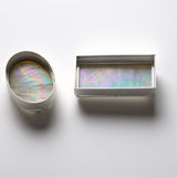 Rectangular Reflection Brooch with Abalone in Silver