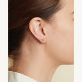 Diamond Encrusted Studs in 14k Yellow Gold