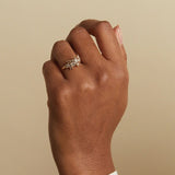 Champagne Diamond Luminous Cluster Ring