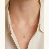 Pear Cut Diamond Encrusted Necklace in 14k Yellow Gold
