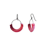 Sakura Square Hoop Earrings