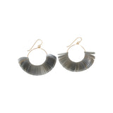 Silver Marquise Hoop Earrings