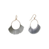 Silver Marquise Hoop Earrings