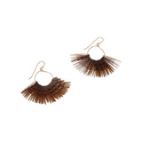 Golden Feather Hoop Earrings