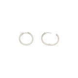 Hinged Hoop Earring in Brushed Silver -  20mm x 1.65mm