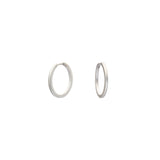 Hinged Hoop Earring in Brushed Silver -  20mm x 1.65mm