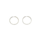 Hinged Hoop Earring in Brushed Silver - 25mm x 1.65mm