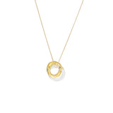 Loop Glass Necklace with Gold Plated Chain