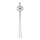 Vintage Japanese Hair Stick in Silver with Kyanite Cabochon
