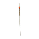 Vintage Japanese Hair Stick in Brass with Coral Bead
