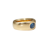 Blue Sapphire Three Stone Ring in 14k Royal Yellow Gold
