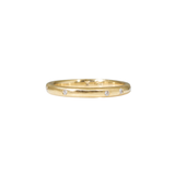 2.25 mm Lightweight Modeled Band in 14k Yellow Gold with White Diamonds
