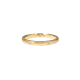 2.25 mm Lightweight Modeled Band in 14k Yellow Gold with White Diamonds
