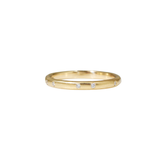 2.25 mm Lightweight Modeled Band in 14k Yellow Gold with White Diamonds
