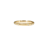 2.25 mm Lightweight Modeled Band in 14k Yellow Gold with White Diamonds