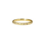2.25 mm Lightweight Modeled Band in 18k Yellow Gold with Champagne Diamonds