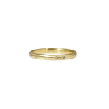 2.25 mm Lightweight Modeled Band in 18k Yellow Gold with Champagne Diamonds