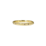 2.25 mm Lightweight Modeled Band in 18k Yellow Gold with Champagne Diamonds