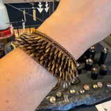 Mixed Tone Brass 5 Row Bullet Cuff