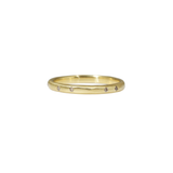 2.25 mm Lightweight Modeled Band in 18k Yellow Gold with Champagne Diamonds