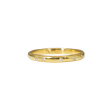 2.25 mm Lightweight Modeled Band in 22k Yellow Gold with White Diamonds
