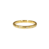 2.25 mm Lightweight Modeled Band in 22k Yellow Gold with White Diamonds