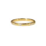 2.25 mm Lightweight Modeled Band in 22k Yellow Gold with White Diamonds