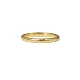 2.25 mm Lightweight Modeled Band in 22k Yellow Gold with White Diamonds
