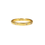 2.5 mm Lightweight Modeled Band in 22k Yellow Gold with Champagne Diamonds