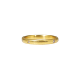 2.5 mm Lightweight Modeled Band in 22k Yellow Gold with Champagne Diamonds