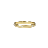 2.5 mm Lightweight Modeled Band in 18k Yellow Gold with White Diamonds