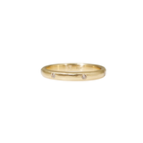 2.5 mm Lightweight Modeled Band in 14k Yellow Gold with Champagne Diamonds