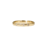 2.5 mm Lightweight Modeled Band in 14k Yellow Gold with Champagne Diamonds