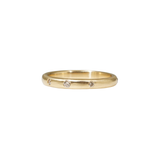 2.5 mm Lightweight Modeled Band in 14k Yellow Gold with Champagne Diamonds