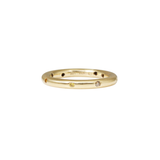 2.5 mm Round Band in 14k Yellow Gold with Cognac Diamonds