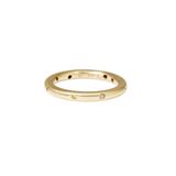 2.5 mm Round Band in 14k Yellow Gold with Cognac Diamonds
