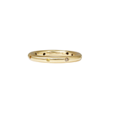 2.5 mm Round Band in 14k Yellow Gold with Cognac Diamonds