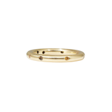 2.5 mm Round Band in 14k Yellow Gold with Cognac Diamonds