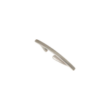 Curved Bar Ear Earring Cuff in Brushed Silver