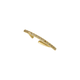 Curved Bar Ear Cuff in 18k Gold with Champagne Diamonds
