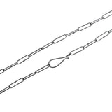 Medium Weight Short Links Chain in Oxidized Silver - 24"