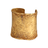 Gold-electroplated Copper Cuff Bracelet