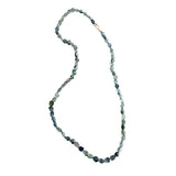Geometric Faceted Fluorite Bead Necklace with 18k Gold Beads and Clasp