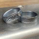 Second Skin Ring in Oxidized Silver with 3mm Natural White Diamond
